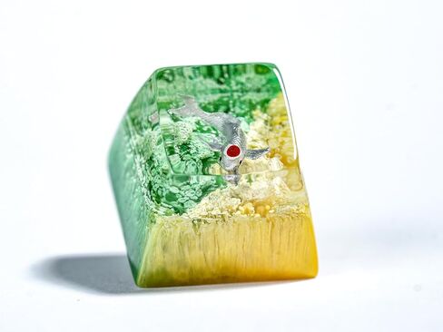 DATKEY Red Koi on Blue and Yellow Background Artisan Keycap Koi Resin Keyboard Keycaps Cute Keycaps Artisan Keycap Aesthetic Keycaps Custom Keycaps Koi Gifts for Gaming Lover Gamer Man in Saudi Arabia
