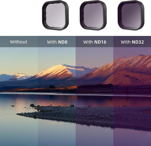 AFAITH ND & CPL Filter Kit for GoPro Hero 13 Black, 4-Pack ND8 ND16 ND32 CPL Lens Filters, Neutral Density and Polarizing Effects Filter Set, Multi-Coated HD Optical Glass Ultra Slim Aluminum Frame in Kuwait