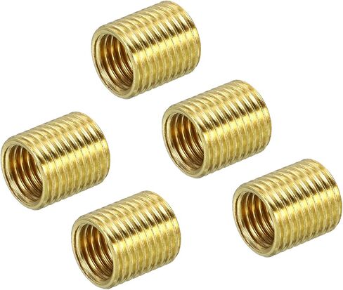 MECCANIXITY Thread Reducing Nuts Insert M14 x 1mm Male to M12 x 1mm Female Brass Adapters 10mm Long Pipe Fitting Conversion Sleeve Reducer, Pack of 5 in Saudi Arabia
