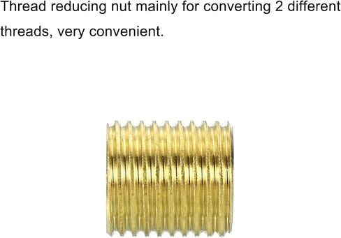 MECCANIXITY Thread Reducing Nuts Insert M14 x 1mm Male to M12 x 1mm Female Brass Adapters 10mm Long Pipe Fitting Conversion Sleeve Reducer, Pack of 5 in Saudi Arabia