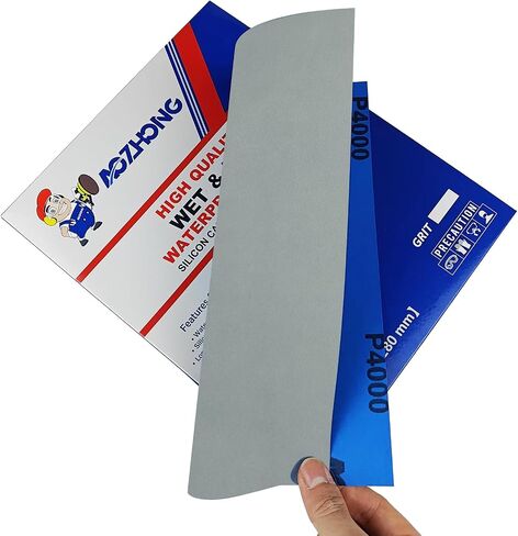 3000 Grit Sand Paper, 9 x 11 Inch, 10 Pcs Wet Dry Sandpaper Sheets, Silicon Carbide for Wood, Metal, Automotive Sanding and Polishing, Waterproof and Durable in Saudi Arabia