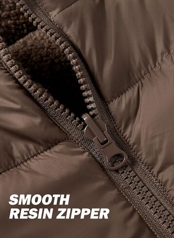 SOLOCOTE Girls’ Winter Reversible Vest Puffy Hooded Sherpa Lining Waistcoat Thick Sleeveless Jacket for Kids in Saudi Arabia