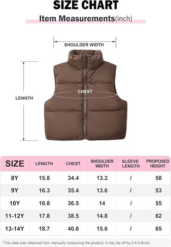 SOLOCOTE Girls’ Winter Reversible Vest Puffy Hooded Sherpa Lining Waistcoat Thick Sleeveless Jacket for Kids in Saudi Arabia