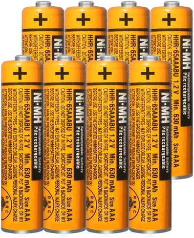 HHR-65AAABU NI-MH AAA Rechargeable Battery for Panasonic 1.2V 630mAh AAA Rechargeable Battery for Cordless Phones (630-8pcs) in Saudi Arabia