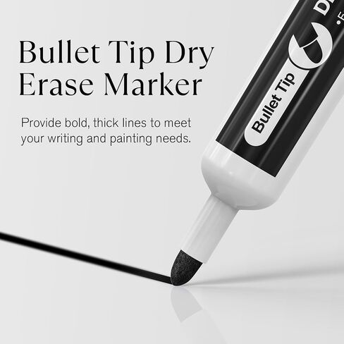MaxGear Dry Erase Markers Bulk, 12 Count Black Dry Erase Markers Set, Whiteboard Markers Chisel Tip, Dry Erase Board Marker, Black White Board Marker Set for School Office, Chisel Tip, Black, 12 Pack in Saudi Arabia
