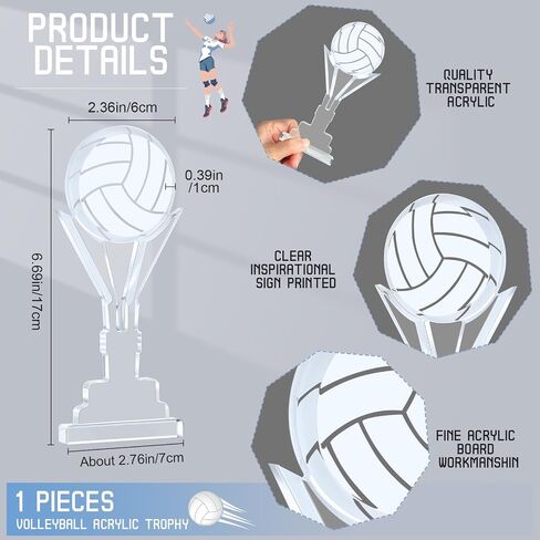 6 Pcs Soccer Trophy Award Acrylic Soccer Ball Prize Ornaments, Soccer Sign Keepsake Soccer Match Gift Game Prize for Football Team Athlete Coach Club Member Soccer Lover Gift in Kuwait