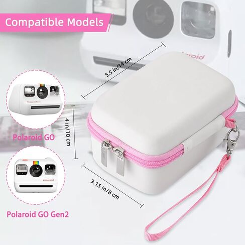 Hard Portable Case Compatible with Polaroid Go 9035 for Generation 2 Instant Print Camera, Film Cameras Storage with Mesh Pocket for Color Films (case only) (Purple) in Saudi Arabia