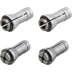 TAODAN 4PCS 3mm 1/8 Inch and 6mm 1/4 Inch Black High Carbon Steel Mould and Die Grinding Collet Grinding Collet Adaptor Suitable for Grinding and Polishing Metal Part