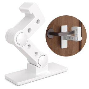 FYY Child Proof Door Lever Lock - 2 Pack Baby Proofing Door Locks for Kids Safety, 3M Adhesive Door Handle Lock Prevent Toddlers from Opening Doors, Adjustable Cabinet Locks Baby Safety Products