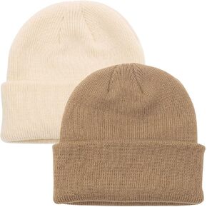 2 Pcs Toddler Winter Hat Knitted Baby Beanie Hats Chunky Kids Infant Beanies Warm Cap Baby Winter Hat for Boys Girls