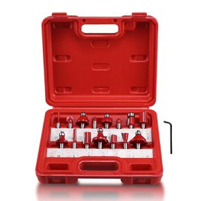 15 PCS Router Bits 1/4 Inch Shank Router Bit Set Woodworking Tools