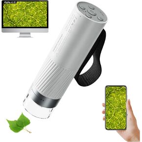 Wireless Lab Handheld Digital Microscope,Portable WiFi USB Microscope Real 400x HD Magnification,Photo/Video Capture for Kids Adults,Compatible with iPhone,iPad,Android,Mac,Windows