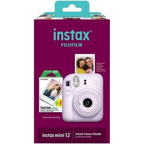 Fujifilm Instax Mini 12 Instant Camera with Bonus Film, 20 Sheets - Lilac (Purple)