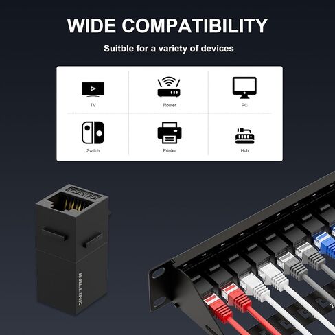 iwillink 10Gbps Cat6A Patch Panel 12 Port, Keystone Patch Panel with Back Bar, Wallmount or Rackmount Ethernet Patch Panel, Compatible with Cat5, Cat5e, Cat6, Cat6A Cabling in Saudi Arabia