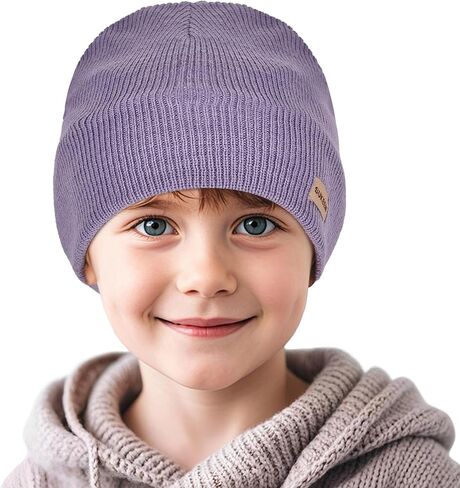 Sukeen Kids Beanie Hat for Girls Boys Seepage Proof Warm Skull Cap Soft Cold Weather Hat Ages 4-12 for Daily Outdoor in Kuwait