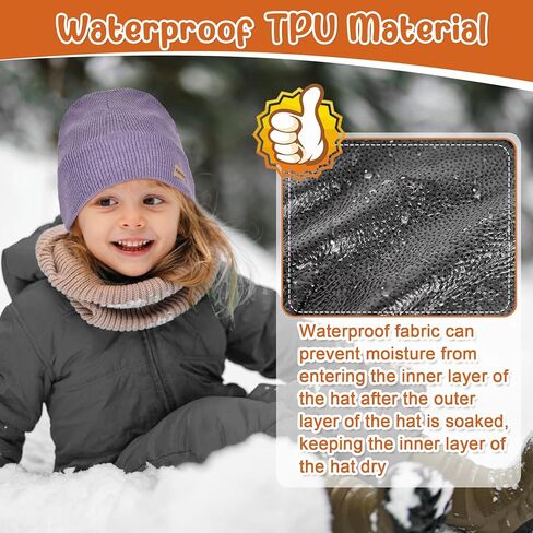 Sukeen Kids Beanie Hat for Girls Boys Seepage Proof Warm Skull Cap Soft Cold Weather Hat Ages 4-12 for Daily Outdoor in Kuwait