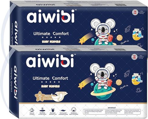 Ultimate Comfort Size 5 Overnight Diapers, Disposable Baby Diapers, (26-37 lbs) 84 Count, Super Absorbent Night Time Protection in Saudi Arabia