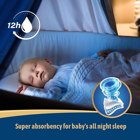 Ultimate Comfort Size 5 Overnight Diapers, Disposable Baby Diapers, (26-37 lbs) 84 Count, Super Absorbent Night Time Protection in Saudi Arabia