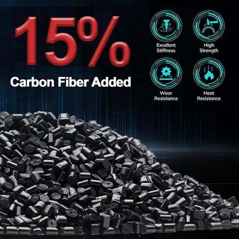 AMOLEN PLA Filament,1.75mm 3D Printer Filament, Conductive Black Printing Filament PLA Dimensional Accuracy +/- 0.02 mm, Fit Most FDM Printer (Conductive Black) in Saudi Arabia