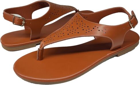 Women's Summer Casual Thong Gladiator Flat Sandals T-Strap Ankle Strap Gladiator Sandals in Saudi Arabia