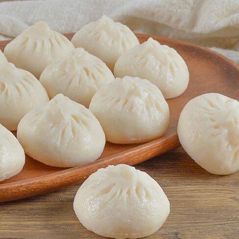 5 قطع من الزلابية الاصطناعية المزيفة على البخار المحشوة على البخار محاكاة نموذج الطعام الصيني النابض بالحياة للمنزل والمطبخ وعرض الديكور in Kuwait