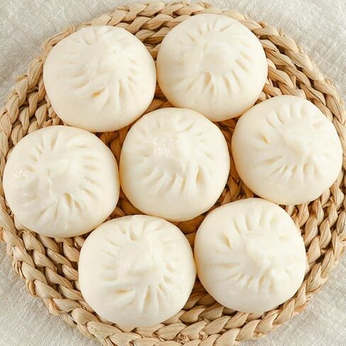 5 قطع من الزلابية الاصطناعية المزيفة على البخار المحشوة على البخار محاكاة نموذج الطعام الصيني النابض بالحياة للمنزل والمطبخ وعرض الديكور in Kuwait