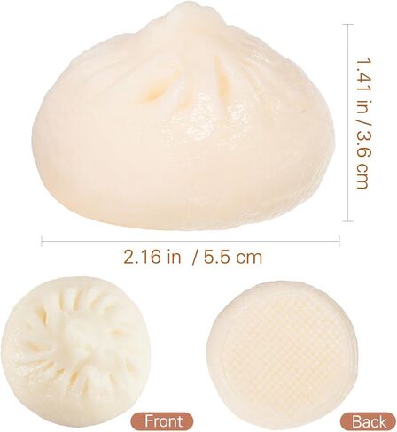 5 قطع من الزلابية الاصطناعية المزيفة على البخار المحشوة على البخار محاكاة نموذج الطعام الصيني النابض بالحياة للمنزل والمطبخ وعرض الديكور in Kuwait