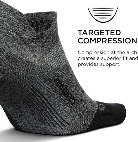 Feetures Elite Ultra Light Cushion Ankle Socks - Sport Sock with Targeted Compression - Blue Burst, M (1 Pair) in Saudi Arabia