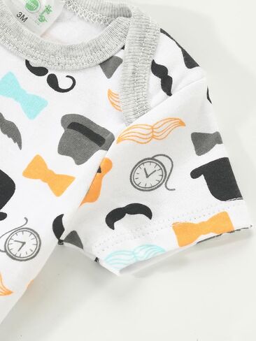 5pcs Newborn Infant Toddler Rompers Unisex Funny Letter Print Cute Bodysuits in Saudi Arabia