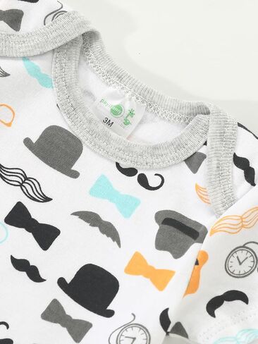 5pcs Newborn Infant Toddler Rompers Unisex Funny Letter Print Cute Bodysuits in Saudi Arabia