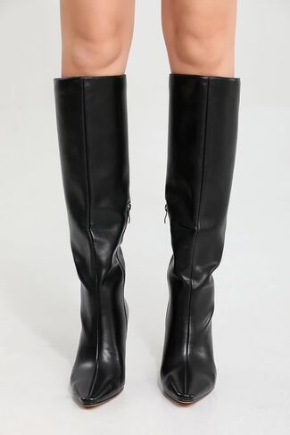 iiimmu Knee High Boots for Women Pointed Toe 3.5 IN Stiletto Heel Women Boots Zipper Knee High Boots Dress Fashion Trendy Sexy High Heel Boots in Saudi Arabia
