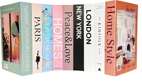 Decorative Books | Ediactcyl 9 Pack Decor Books for Coffee Table | Faux Books for Decoration | Fake Books for Bookshelf for Home Display in Saudi Arabia
