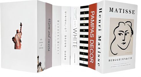 Decorative Books | Ediactcyl 9 Pack Decor Books for Coffee Table | Faux Books for Decoration | Fake Books for Bookshelf for Home Display in Saudi Arabia