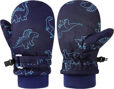 ENBAOHUI Baby Waterproof Mittens Threaded waterproof Mitten Fleece Lined Glove Kids Snow Ski Mitten for Boys Girls 6Months-5T in Saudi Arabia