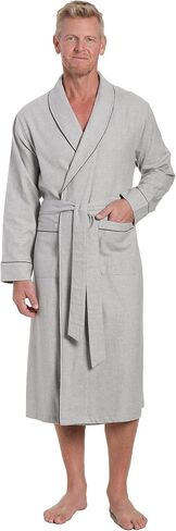 Mens Premium 100% Cotton Flannel Robe in Saudi Arabia