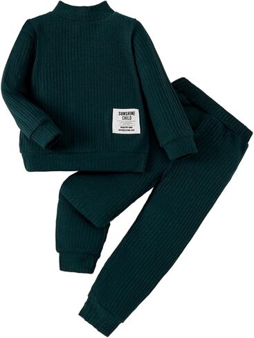 Toddler Boy Clothes Baby Boy Warm Clothes Fall Winter Outfit Long Sleeve Knitted Sweater Cotton Tops Pants Sets in Saudi Arabia