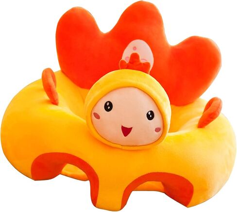 Yuehuam Baby Floor Seat Learn to Sit Lounger Cover, Cute Plush Baby Sofa Cover, Infant Learning Sitting Chair Cover, Toddler Chair Cover for Sitting Up (Only Cover, No Filling) in Saudi Arabia