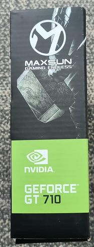 maxsun GEFORCE GT 710 1GB Low Profile Ready Small Form Factor Video Graphics Card GPU Support DirectX12 OpenGL4.5, Low Consumption, VGA, DVI-D, HDMI, HDCP, Silent Passive Fanless Cooling System in Kuwait