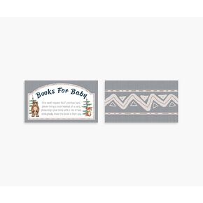 M Market On Mainstreet Books For Baby and Diaper Raffle Shower Request Cards, Invitation Inserts, 50 Each (Baby Sprinkle)
