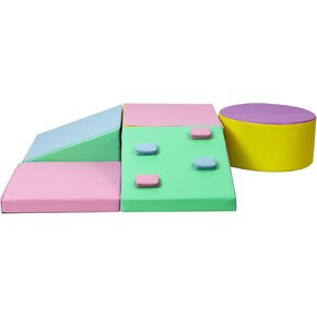 Soft Climbing Indoor Set for Toddlers - 5PCS Foam Climbing Blocks for Crawling, Sliding, and Active Play - Safe Toddler Climbing Toys for Ages 1-3