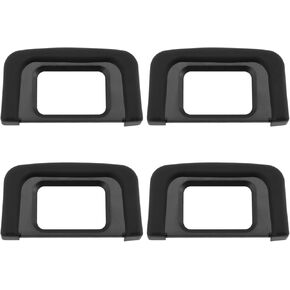 4Pcs Camera Eyepiece Eyecup Rubber Viewfinder Eyecup DK-25 Compatible with Nikon D5500 D5300 D5100 D3500 D3400 D3000 Black