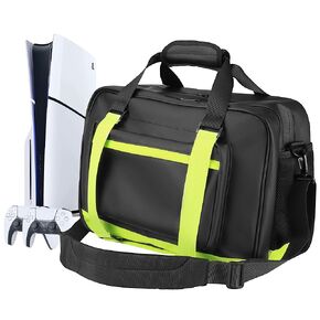 Ezgnuk Carrying Case for PS5 Console, Protective Travel Case for PS 5, Large Capacity Storage Bag Compatible with Playstation 5, Game Discs and Accessories