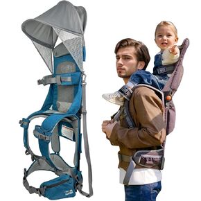 WIPHA Hiking Backpack Carrier,Lightweight Toddler Shoulder Carrier with Sun Shade, Saddle Toddler Backpack Carrier for Kids 6 Months to 4 Years Old