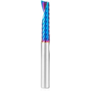 Amana Tool Spektra Coated Solid Carbide CNC Spiral Single O-Flute Router Bit, 51427-K, 3/8 D x 1-5/8 CH x 3/8 SHK x 3-1/2 Inch L Up-Cut Mirror Finish