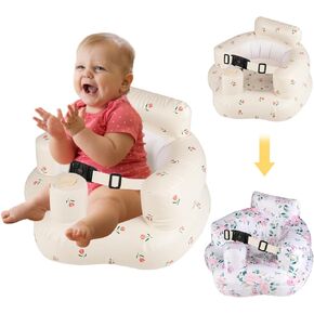 مقعد أطفال قابل للنفخ للرضع من عمر 3 إلى 24 شهرًا فما فوق، مقعد كرسي أطفال قابل للنفخ مع مضخة هواء مدمجة، حزام أمان ثلاثي النقاط، مقعد أطفال قابل للنفخ مناسب للأرضيات المنزلية والمروج والشواطئ والمزيد in Kuwait