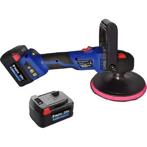 Astro Tools 30570 20V 7" Brushless Variable Speed Cordless Rotary Polisher W/ 2 Batteries