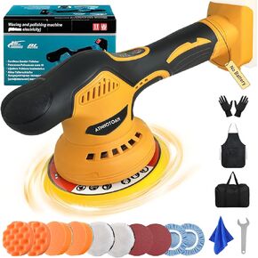 Cordless Car Buffer Polisher for Dewalt 20V Battery, 6 Inch Portable Orbital Polisher Brushless Power Polisher for Car Detailing Polishing Waxing (Battery Not Included)