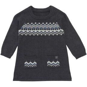 Modern Moments by Gerber Baby Girls' and Toddler Holiday Fair Isle Sweater Dress