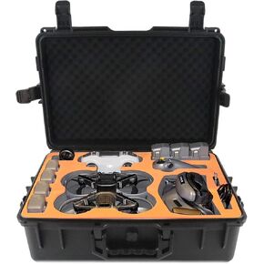 Professional Waterpoof Case for DJI Avata2 (DJI Goggles V2 / Goggles 2 / Goggles Integra),Avata2 Hard Case,Avata2 Drone Carrying Case, Compatible with DJI Avata2 And Accessories[CASE ONLY]