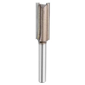 HARFINGTON Straight Router Bit 1/2 Inch Shank 7/16" Cutting Dia, 2 Flutes 1.57 Inch Cutting Length YG6 Carbide Cutter with PTFE Heat Resistance Coating, Woodworking Grooving Trim Bit